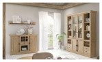 Wandpaneel Cabrera in Gold Harbour Oak mit Ablageboden, Ansicht im Milieu