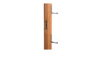 Garderobe Pan aus massiver Wildeiche mit ausklappbaren Haken aus Metall, Detailansicht