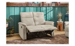 Sofa 2-Sitz Jana im Stoff Cord Light Greige, Millieubild, Ansicht in Relaxposition