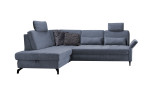Komfort-Ecksofa Westminster, in der Farbausführung Graublau