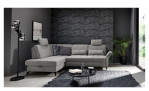 Komfort-Ecksofa Westminster, in der Farbausführung Grau in einem Raum stehend