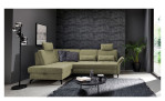 Komfort-Ecksofa Westminster, in der Farbausführung Grün, in einem Raum stehend