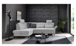Basis-Ecksofa Westminister in der Farbe Silver in einem Raum stehend