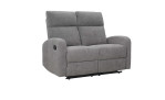 2-Sitzer Sofa Frankfurt mit einem Bezug aus hellgrauer Mikrofaser