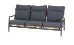 Lounge-Set Roma in grau mit Aluminium Gestell, Ansicht 3-Sitzer 