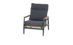 Lounge-Set Roma in grau mit Aluminium Gestell, Ansicht Sessel