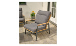 Lounge-Set Roma in grau mit Aluminium Gestell, 3 Sitzer und 2 Sessel, Ansicht im Milieu