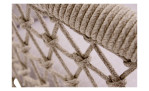 Gartenstuhl Riverton mit Seilbespannung in Grün und Alugestell in Beige, Detail