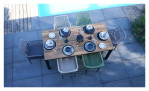Gartenstuhl Raipur mit grauem Seilgeflecht und Aluminiumgestell in Anthrazit, Milieu