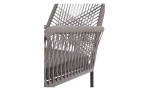 Gartenstuhl Raipur mit grauem Seilgeflecht und Aluminiumgestell in Anthrazit, Detailansicht
