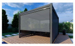 Gartenpavillon Shadow aus matt-grauem Aluminium, Milieu